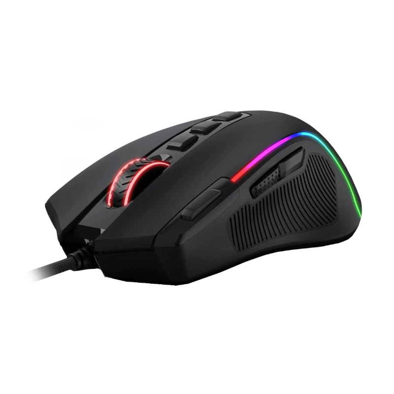 REDRAGON PREDATOR Mouse da gaming ergonomico RGB 4000DPI - nero
