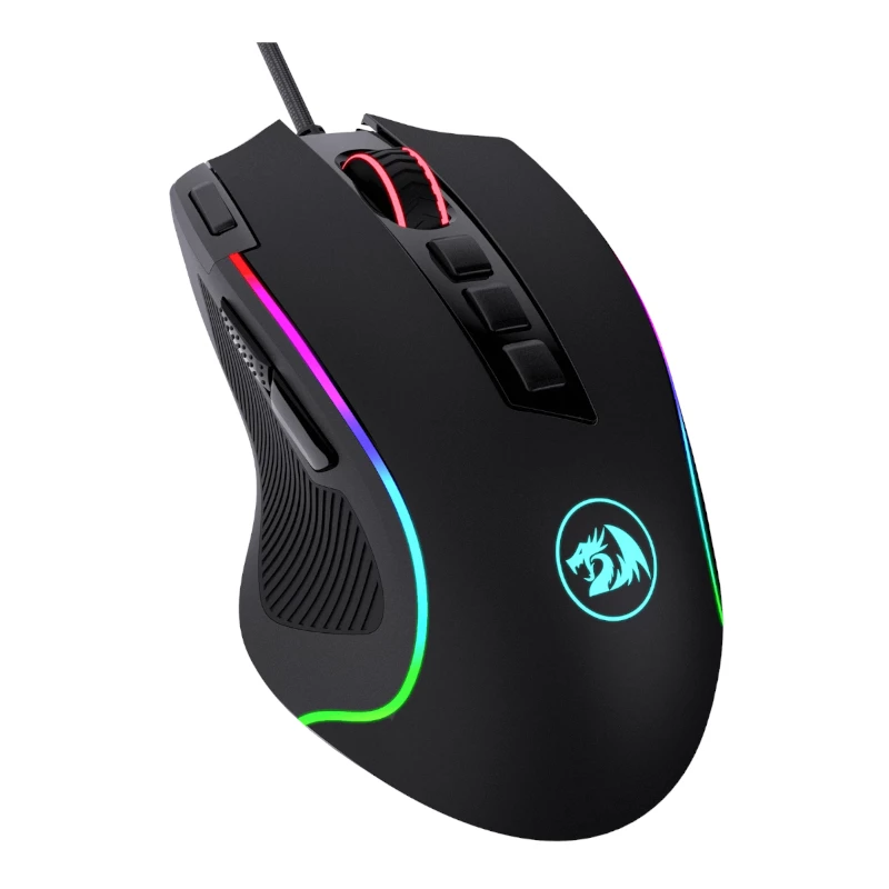 REDRAGON PREDATOR Mouse da gaming ergonomico RGB 4000DPI - nero