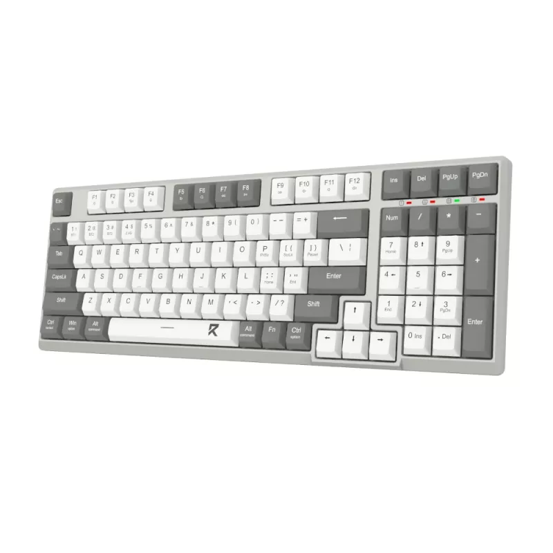 Redragon BK-7111 Tastiera wireless a forbice con tastierino numerico, 2,4 GHz/Bluetooth, grigio