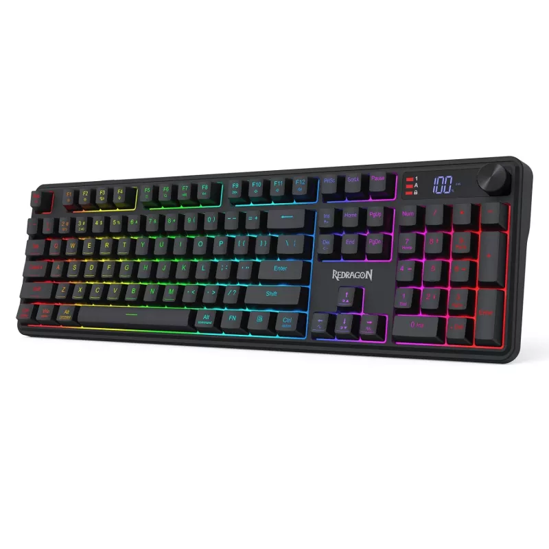 Redragon RM104 PRO VOLCANO tastiera da gaming meccanica wireless RGB - nero