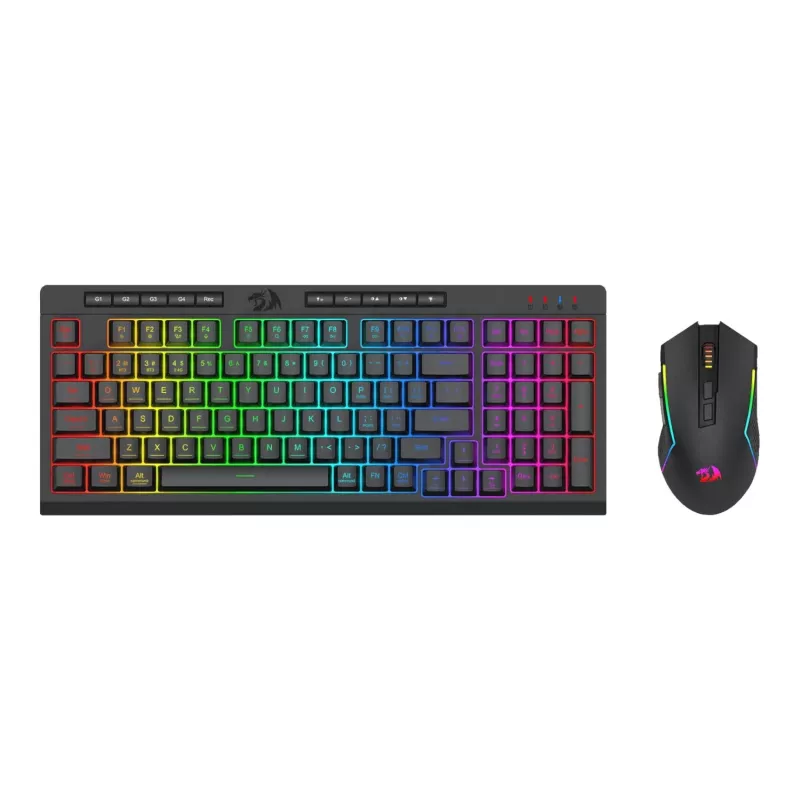 Redragon RYLO PRO S142 combo tastiera e mouse da gaming RGB tri-mode
