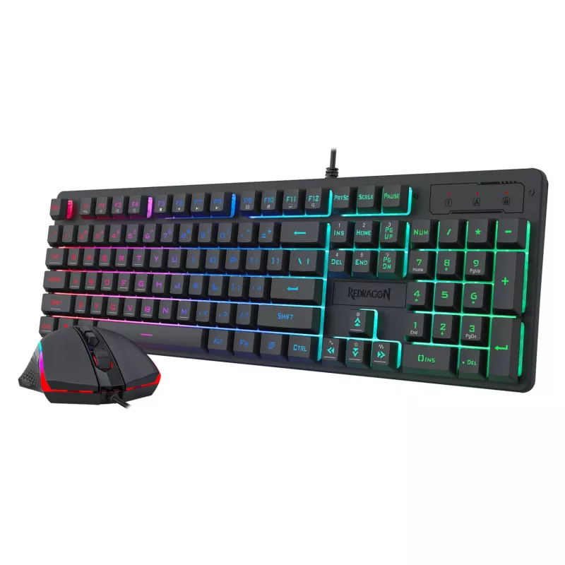 Redragon S107 RGB Gaming Essentials Set tastiera e mouse da gaming con filo