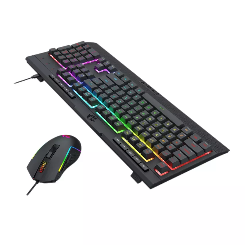 Redragon S151 combo tastiera e mouse gaming RGB - nero