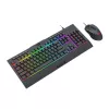 Redragon S151 combo tastiera e mouse gaming RGB - nero