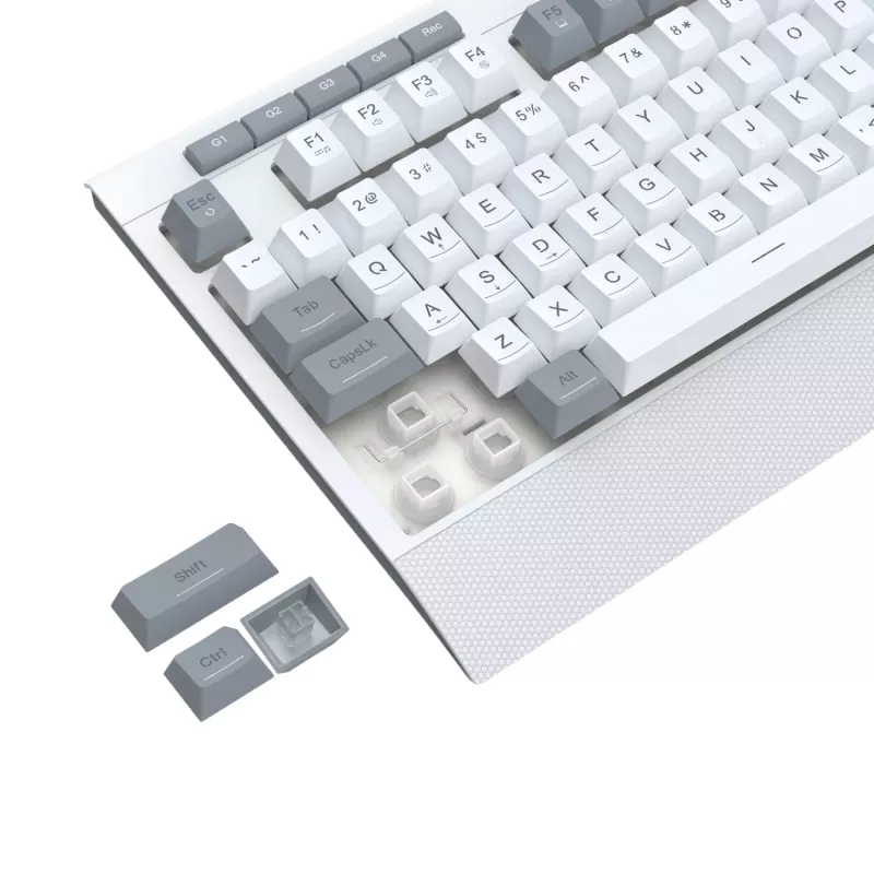 Redragon S151 Set tastiera e mouse da gaming RGB con filo - Bianco e grigio