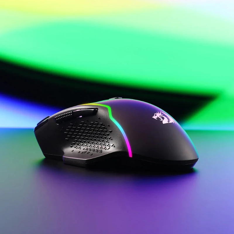 REDRAGON Taipan Pro Mouse da gaming wireless RGB 10000DPI - nero