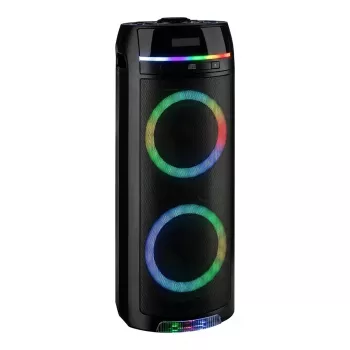 REFLEXION PS10BTCD/N Diffusore per feste, 480W Peak, Bluetooth, CD, radio FM, USB, AUX, microfono, nero