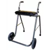 REH RF-651/CZA deambulatore a due ruote con sedile, alluminio, nero