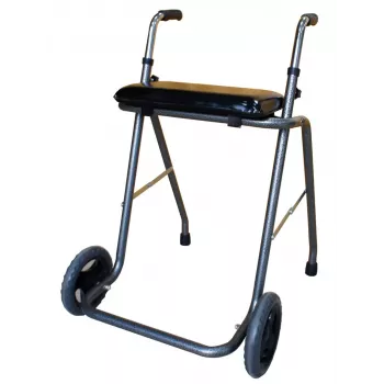 REH RF-651/CZA deambulatore a due ruote con sedile, alluminio, nero