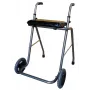 REH RF-651/CZA deambulatore a due ruote con sedile, alluminio, nero