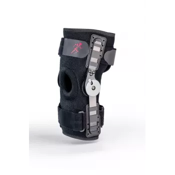 REH Stabilmax O-1241/XL Ginocchiera corta aperta con apertura rotulea, nero, taglia XL