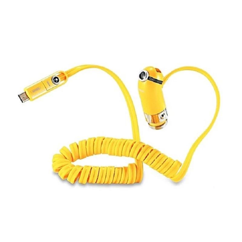 REMAX Cutie Caricabatterie da auto Giallo - 2 porte USB-A 4.2A uscita totale