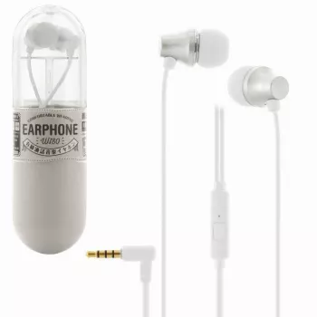 REMAX universale WI80 cuffie in-ear con filo e microfono, bianco