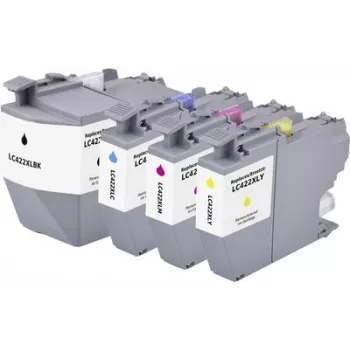 Renkforce Confezione combinata di cartucce d'inchiostro compatibili per Brother LC-422XLVAL – confezione da 4 (nero, ciano, magenta, giallo) RF-6728536