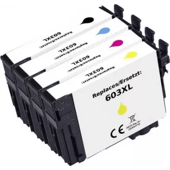Renkforce confezione combinata di cartucce d'inchiostro compatibili per Epson 603XL (nero, ciano, magenta, giallo) RF-I-E-603XLBKCMY4PK RF-7187228