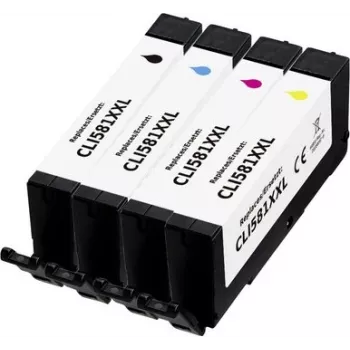 Renkforce multipack di cartucce d'inchiostro compatibili per Canon CLI-581 XXL nero ciano magenta giallo (RF-6953996)