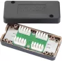 renkforce Scatola di derivazione per cavi di rete CAT 6A, scatola di derivazione schermata, morsetti LSA+, 10 Gbit/s, grigio chiaro