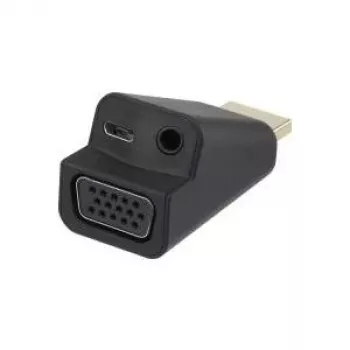 Renkforce Adattatore HDMI a VGA con audio 3,5 mm, Full HD 1080p, nero 041C142