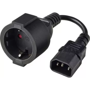 Renkforce cavo adattatore di alimentazione C14 su presa Schuko 0,15 m nero RF-7176926