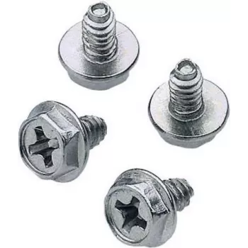 Renkforce RF-4618686 viti per alimentatore M3.5 x 6 mm, testa piatta Phillips, nere, confezione da 5