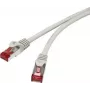 Renkforce RF-4724268 Cavo patch Cat6 S/FTP RJ45 10m grigio snagless dorato ignifugo