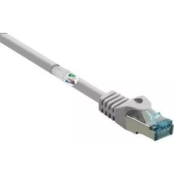 Renkforce RF-5047494 cavo patch CAT 6a S/FTP, RJ45, 0,5 m, grigio, protezione linguetta, ignifugo