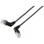 Renkforce RF-6071540 cavo patch di rete CAT 6 U/UTP, RJ45, 0,5 m, nero, connettori angolari girevoli a 360°