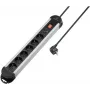 Renkforce RF-6417718 ciabatta multipresa con protezione da sovratensione 6 vie con corpo in alluminio, cavo 1,5 m, nero