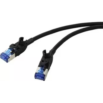 Renkforce RF-7116936 cavo patch CAT 6a S/FTP, RJ45, 0,5 m, grigio RAL 7035