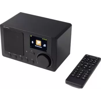 Renkforce RF-IR-MONO2 radio da tavolo internet con Bluetooth, DLNA, funzione sveglia, nero (RF-7191140)