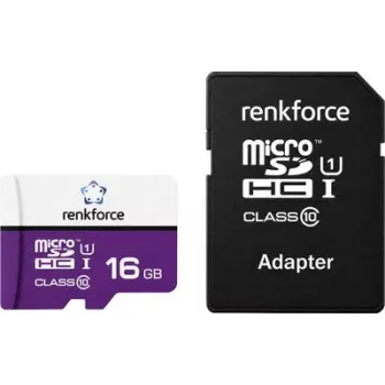 Renkforce RF-mSDC-16GB scheda microSDHC 16 GB Class 10 UHS-I U1 con adattatore SD RF-7577908