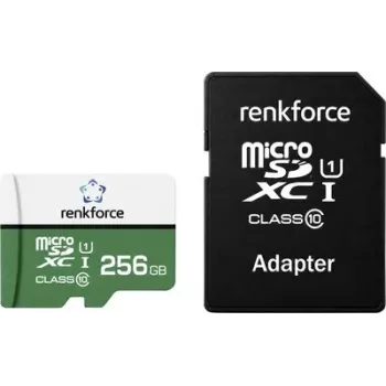 Renkforce RF-mSDC-256GB scheda microSDXC 256GB Class 10 UHS-I U1 con adattatore SD RF-7578368
