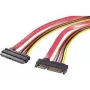 Renkforce cavo prolunga combo SATA dati e alimentazione 0,5 m rosso 1391526
