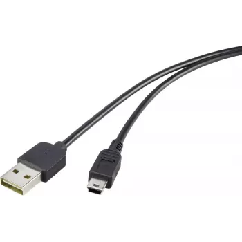 Renkforce cavo USB 2.0 A a Mini-B reversibile 1,8 m nero