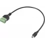 Renkforce cavo adattatore USB 2.0 connettore maschio Mini-B su morsettiera a vite 5 pin, 0,3 m, nero RF-6443960