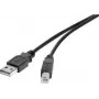 Renkforce cavo USB 2.0 A su B 1 m nero dorato RF-4463070