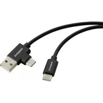 Renkforce cavo USB 2.0 USB-C su USB-A 1m nero RF-7116120