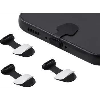 Renkforce protezione antipolvere USB-C per dispositivi mobili, set da 3 pezzi, nero (RF-7260818)