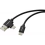 Renkforce cavo USB-C su USB-A, USB 2.0, 2 m, nero, 480 Mbps, doppia schermatura, guaina in PVC, connettori dritti RF-7116122