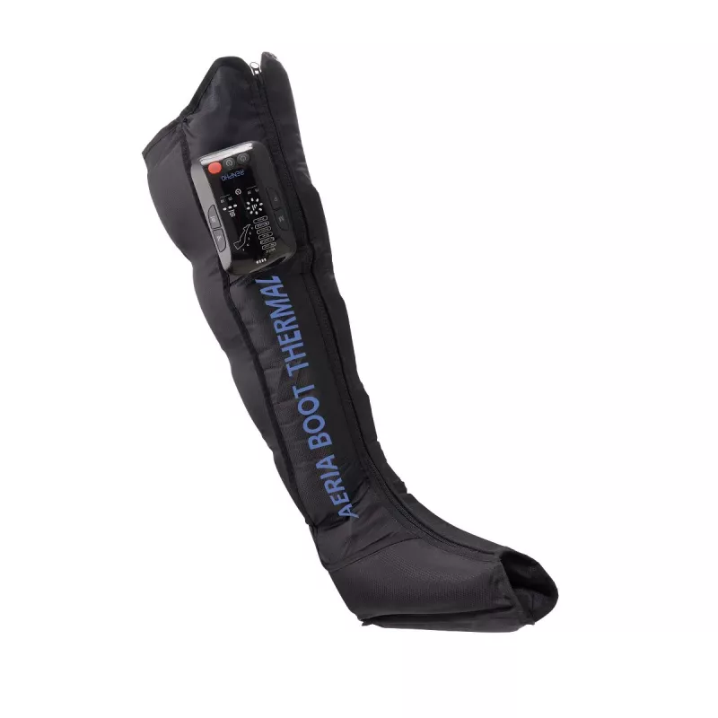 RENPHO massaggiatore gambe WML01 – terapia a pressione d'aria e calore per piedi, polpacci e gambe, grigio/nero