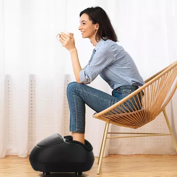 RENPHO massaggiatore shiatsu per piedi per fascite plantare, nero