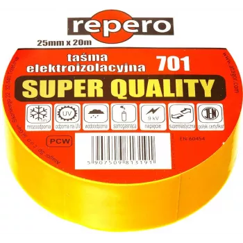REPERO 701 Nastro isolante giallo 19mm x 20m