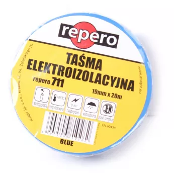 REPERO 711E Nastro isolante in PVC blu 19mm x 20m