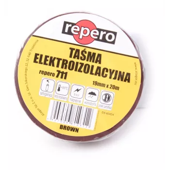 REPERO 711E nastro isolante in PVC marrone 19 mm x 20 m