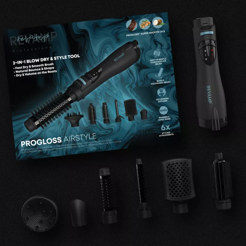 Revamp DR-1250X-EU Progloss Ionic Airstyle styler ad aria 6-in-1