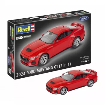 Revell 07743 2024 Ford Mustang GT Click-System 1:25 kit di montaggio in plastica