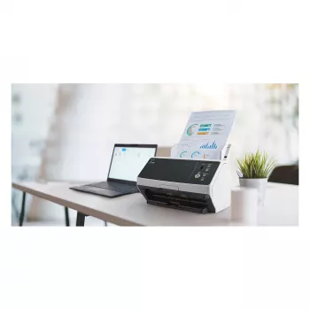 Ricoh fi-8150 scanner documenti duplex con ADF da 100 fogli, 50 ppm/100 ipm, USB 3.2 e Gigabit Ethernet, 600 dpi, Clear Image Capture