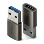 Ringke Convertitore connettore maschio USB a connettore femmina USB-C (2 pezzi) Gunmetal