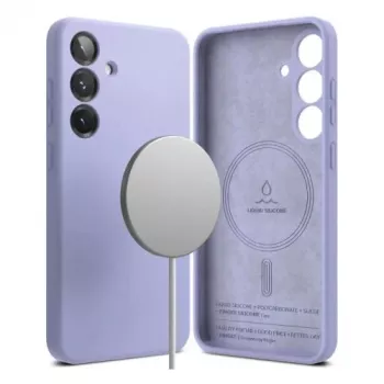 Ringke custodia Galaxy S25 Silicone Magnetic lavanda