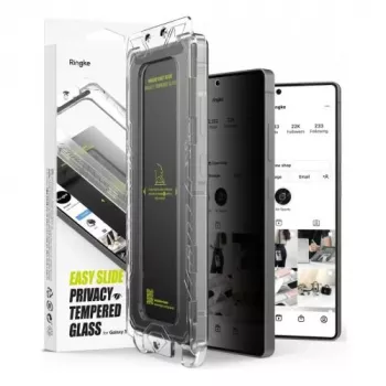 Ringke Galaxy S25 Ultra pellicola protettiva per display Premium Easy Slide Privacy vetro temperato 9H con guida per installazione (2 pz.) trasparente